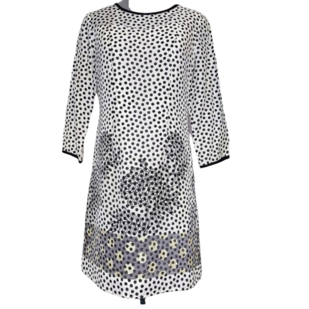 Elina Créateur Polka Dot Shift Dress Size 9